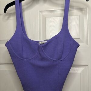 Zara Lavender Sleeveless Top